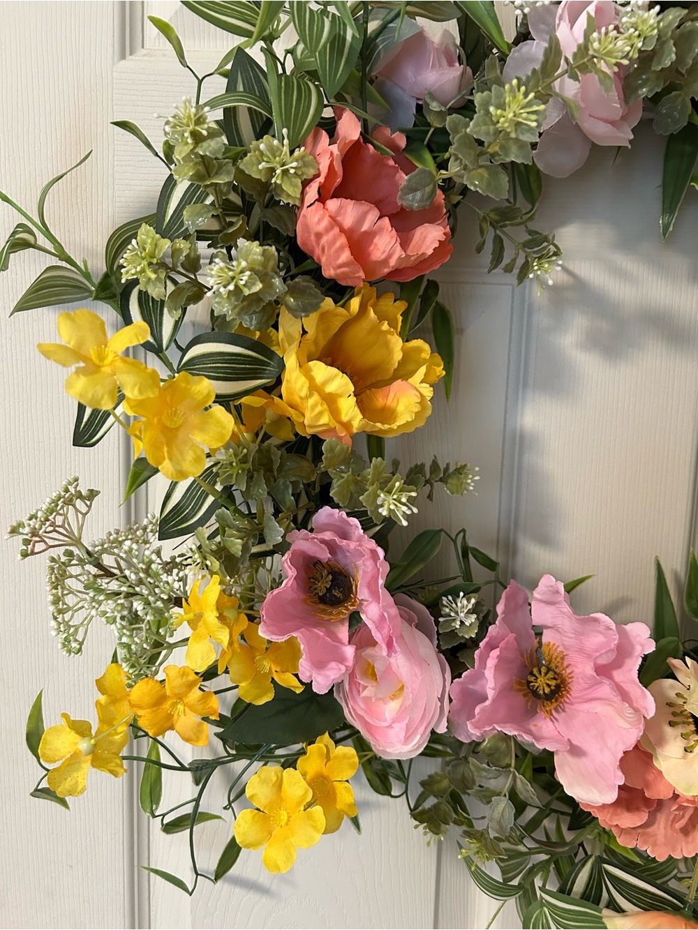 Beautiful Artificial Flowers Floral Wreath Doorway Entrance Decor 22”